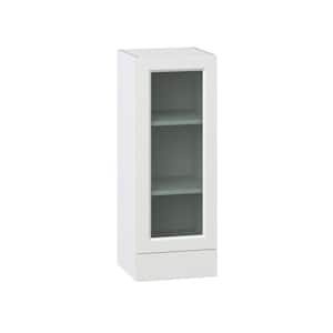 15 in. W x 40 in. H x 14 in. D Alton Painted Bright White Recessed Assembled Glass Wall Kitchen Cabinet with Drawers