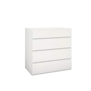 Blvd White 4-Drawer Chest of Drawers 32 in. H x 31.75 in. W x 18.75 in. D