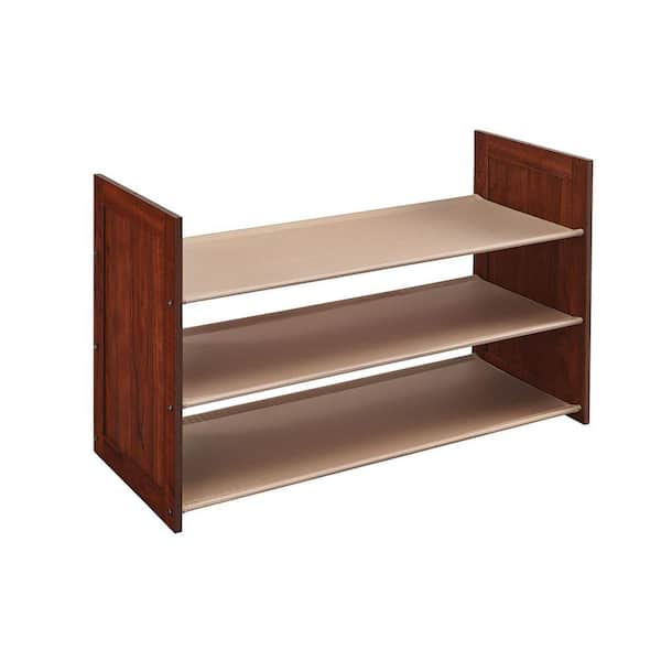 ClosetMaid 18.9 H 9-Pair 3-Tier Cherry Fabric Shoe Rack