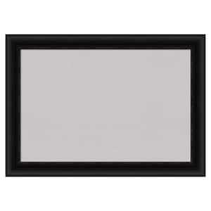 Parlor Black Framed Grey Corkboard 42 in. x 30 in Bulletin Board Memo Board