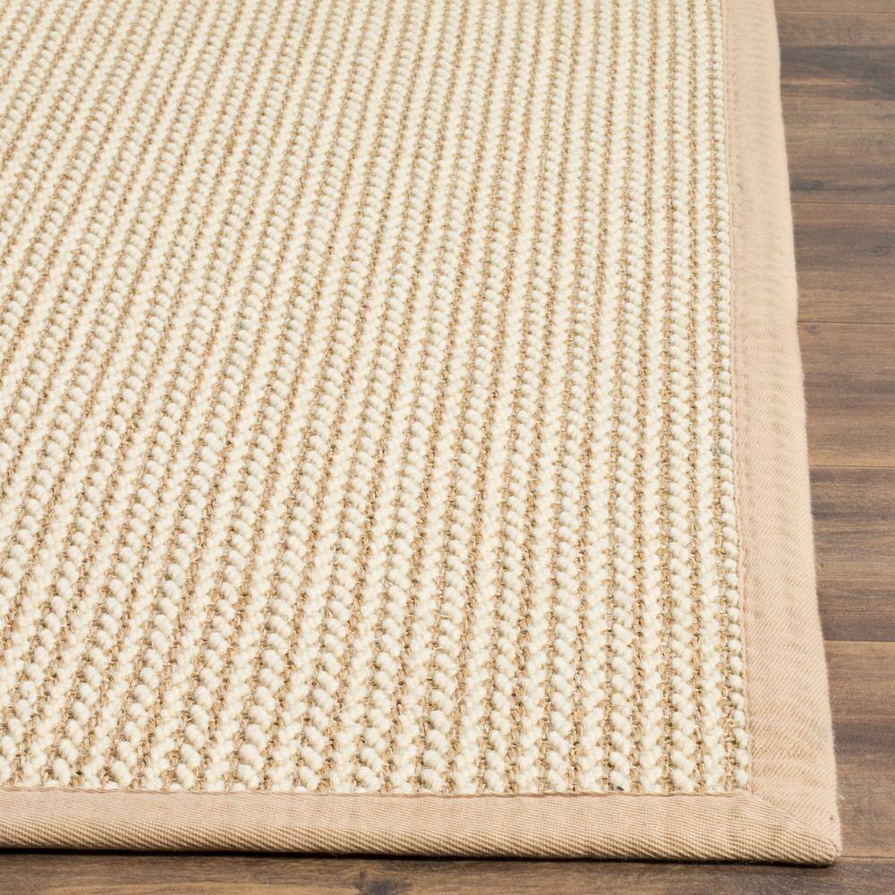 Beige Hand-Knotted Wool Area Rug, 8' x 10'