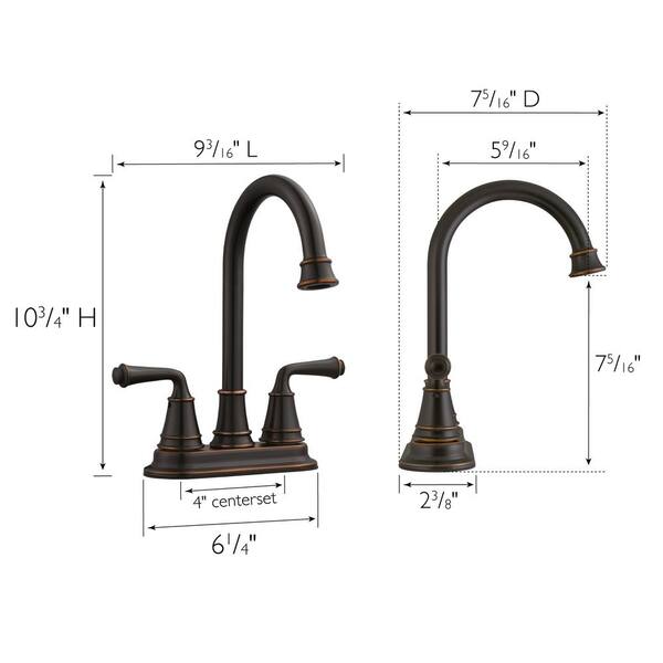Rubinetto Per Bar Design House Eden 524777 – Bronzo Oil Rubbed – 2 Fori