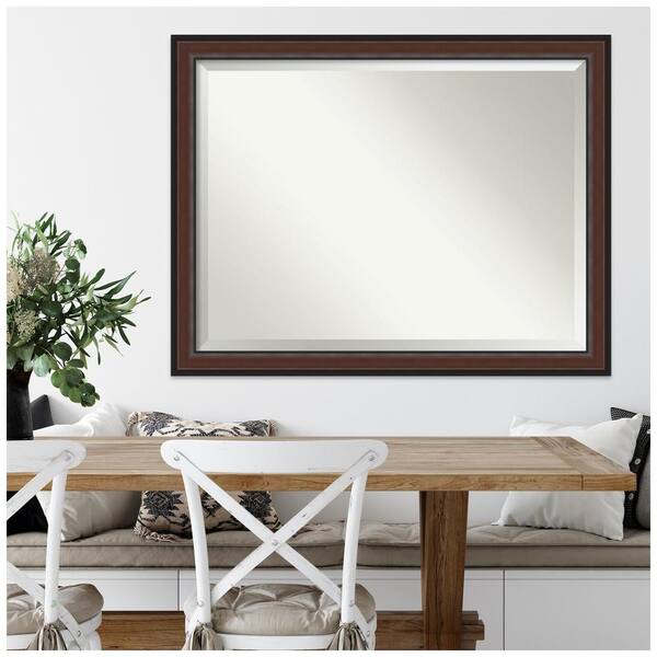 Zenna Home Decorative Mirror Framing Kit, with Beveled Edges, 36 x 36 in.,  Espresso