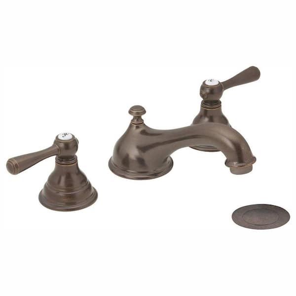 MOEN Kingsley 8 in. Widespread 2-Handle Low-Arc Bathroom Faucet Trim Kit in Oil-Rubbed Bronze (Valve Not Included)