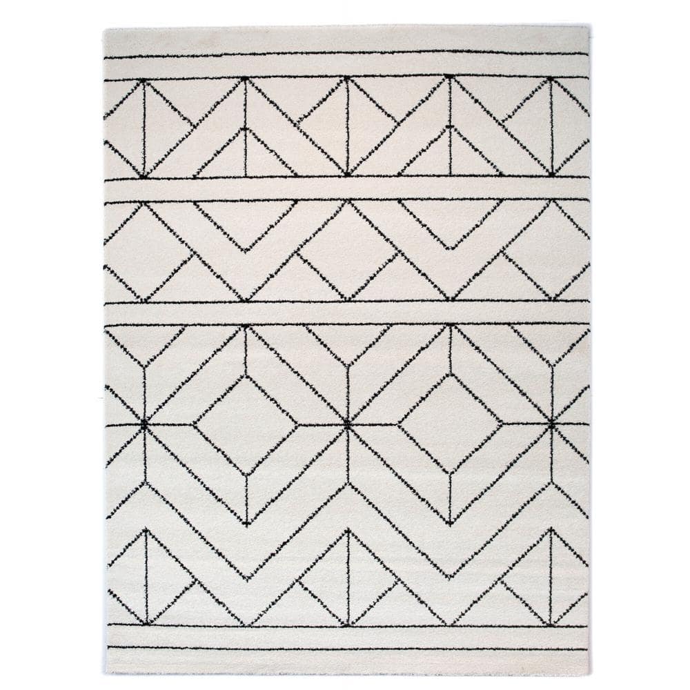 BALTA Ava Off-White 5 ft. x 7 ft. Area Rug, Beige