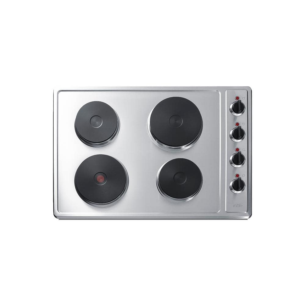 30 in. 4 Elements with Solid Disk Electric Cooktop in Stainless Steel