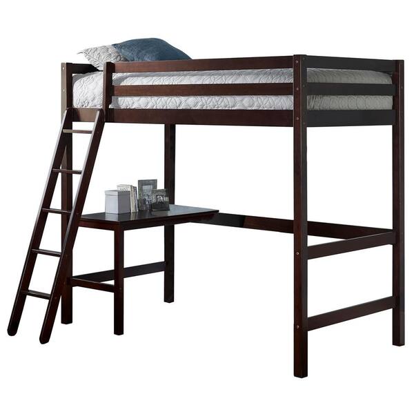 Hillsdale Furniture Caspian Chocolate Twin Study Loft