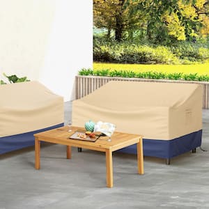 Patio 60 in. x 43 in. 2-Seater Bench Loveseat Deep Sofa Cover Waterproof Handle Air Vent