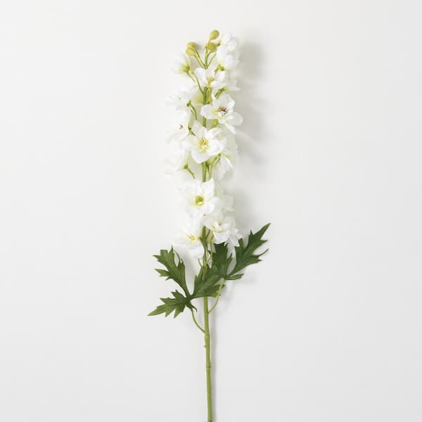 SULLIVANS 37 in. Crisp White Artificial Delphinium Spray