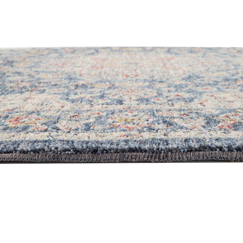 Navy and Cream Rectangular Chenille Medallion Area Rug