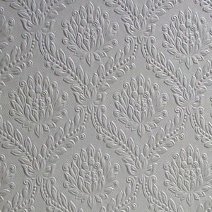 Dryden Paintable Anaglytpa Original White & Off-White Wallpaper Sample