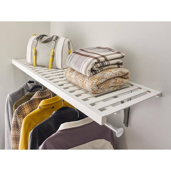 Closetmaid White Ventilated Shelf Kit, Shelving Home Depot Closet