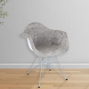 Willow Cloudy Grey Velvet Arm Chair Set of 2