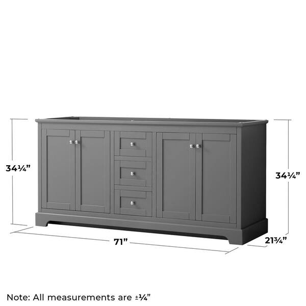 Avery 71 in. W x 21.75 in. D Bathroom Vanity Cabinet Only in White Avery 71 in. W x 21.75 in. D Bathroom Vanity Cabinet Only in White