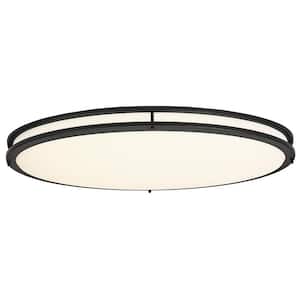 Owens 32.25 in. x 18 in. Integrated LED Flush Mount Ceiling Light in Matte Black