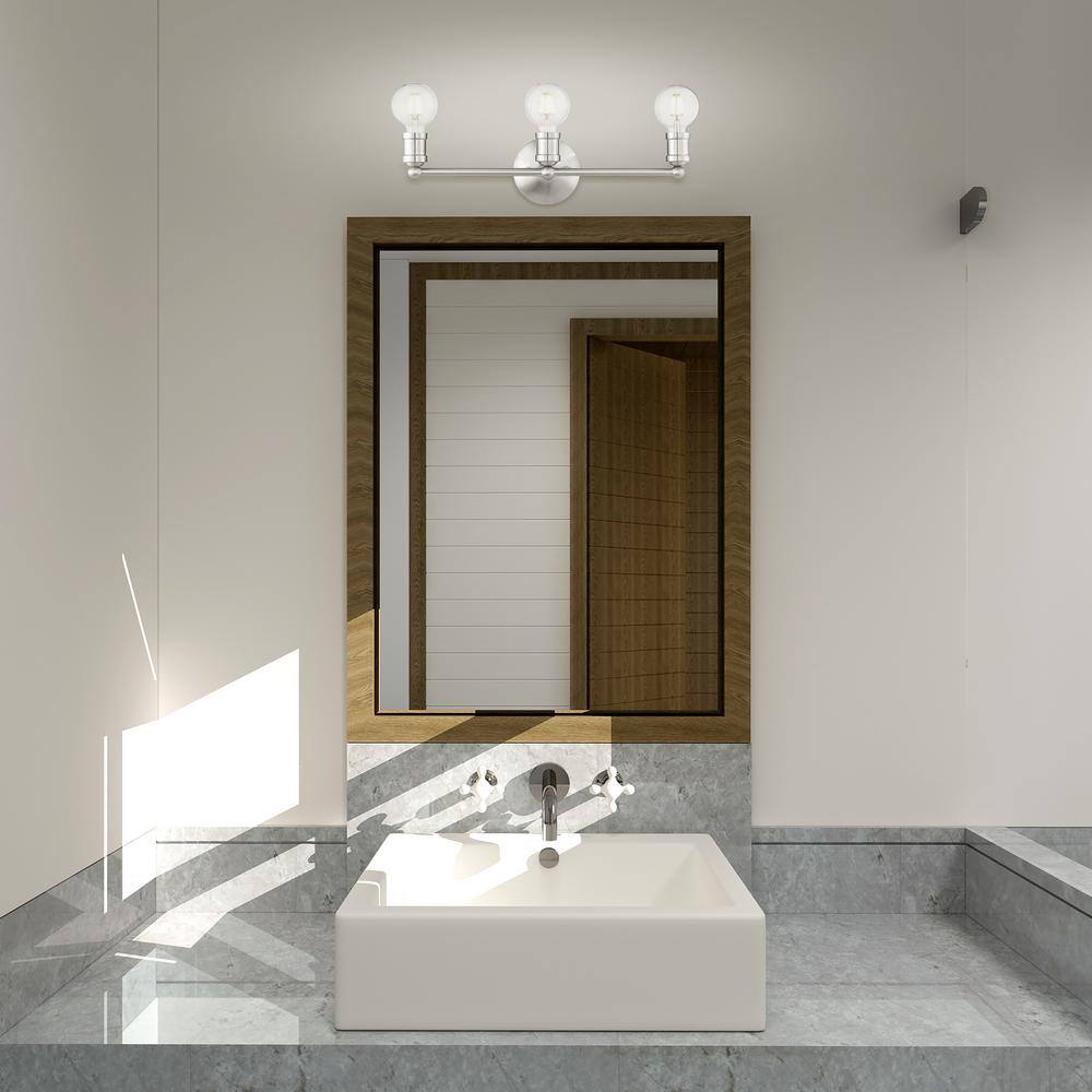 Lansdale Brushed Nickel 3-Light Vanity Sconce with Dimmable Lights
