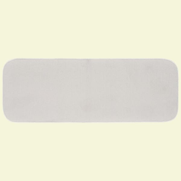 Garland Rug Gramercy 22 in. x 60 in. White Plush Bath Rug