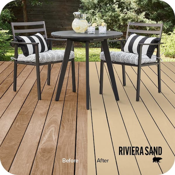 5 gal. #320E-3 Riviera Sand Solid Color Waterproofing Exterior Wood Stain