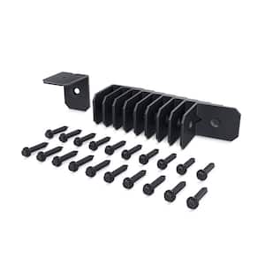 Ironwood 1.5 in. x 1.95 in. Black Galvanized Steel Rafter Connectors (10 Per Box)