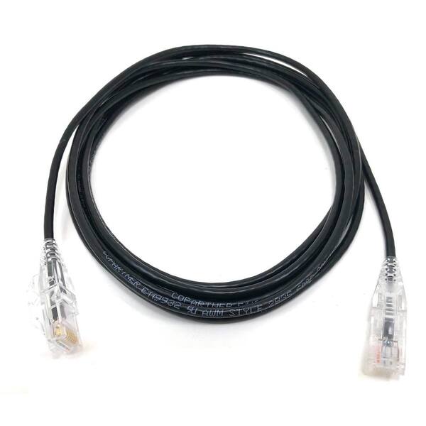 Micro Connectors, Inc 10 ft. CAT 8 SFTP 26AWG Double Shielded RJ45 Snagless  Ethernet Cable Black E12-010B - The Home Depot