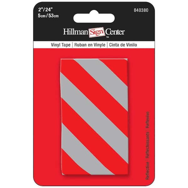 The Hillman Group 24 in. x 2 in. Red/Silver Reflective Tape