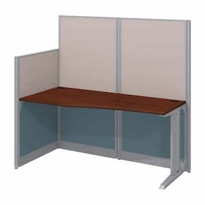 Office in an Hour L Shaped Cubicle Desk Set in Hansen Cherry - Engineered  Wood