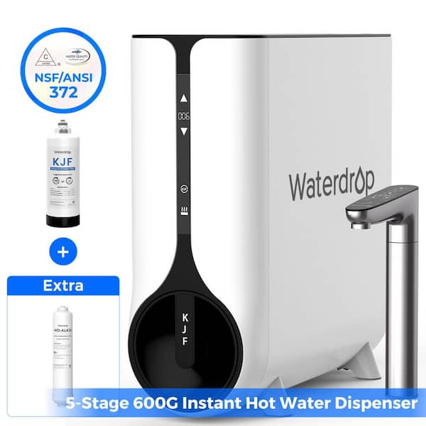 Reverse Osmosis Instant Hot Water RO Filter System, Tankless, Under Sink, Smart LED Faucet, Extra ALK35 Filter
