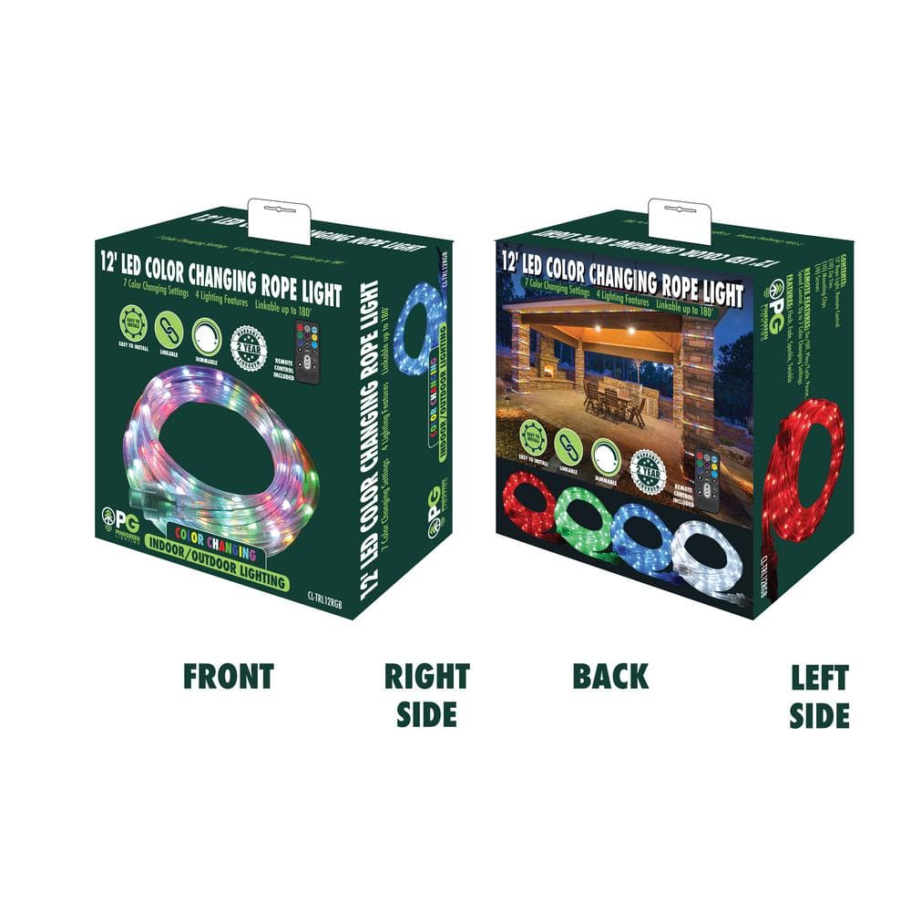 12 ft. Multicolor LED Rope Light with Remote Control