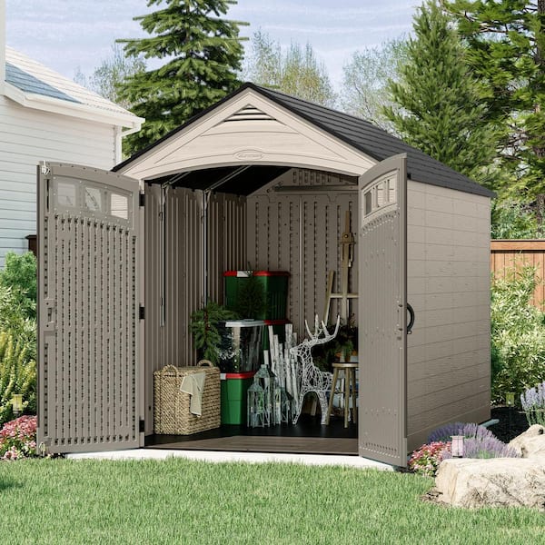 Vista 10 ft. W x 7 ft. D Plastic Shed (74.10 sq. ft.)