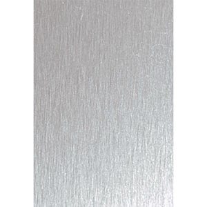 4ft. x 8ft. Laminate Sheet in. Aluminum with Brushed Aluminum Finish