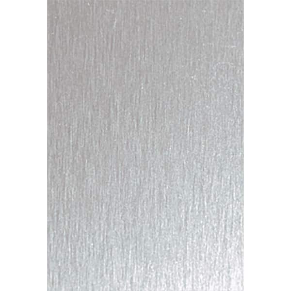 FROM PLAIN TO BEAUTIFUL IN HOURS Take Home Sample - 3 in. x 5 in. Laminate Sheet in Aluminum with Brushed Aluminum Finish