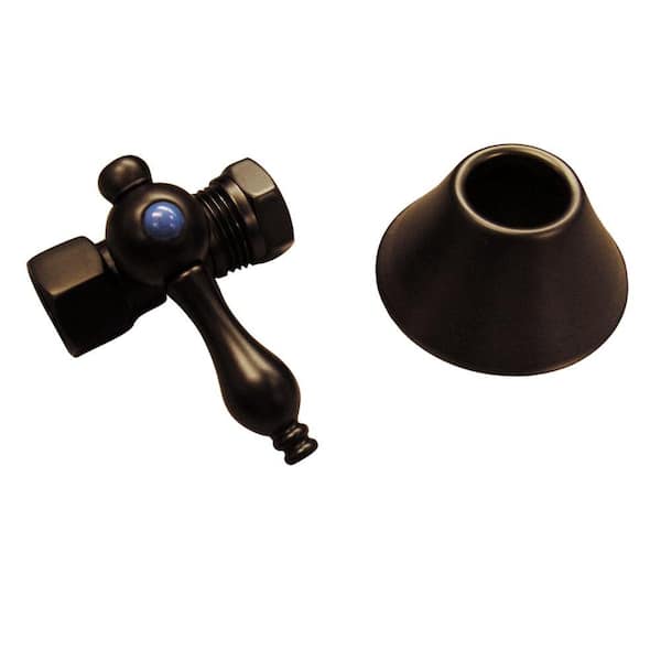 Barclay Products 1/2 in. x 1/2 in. IPS Straight Stop with Flange in Oil Rubbed Bronze
