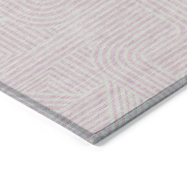 Chantille Machine Washable Indoor/Outdoor Abstract ACN917 Pink 8 ft. x 8 ft. Area Rug