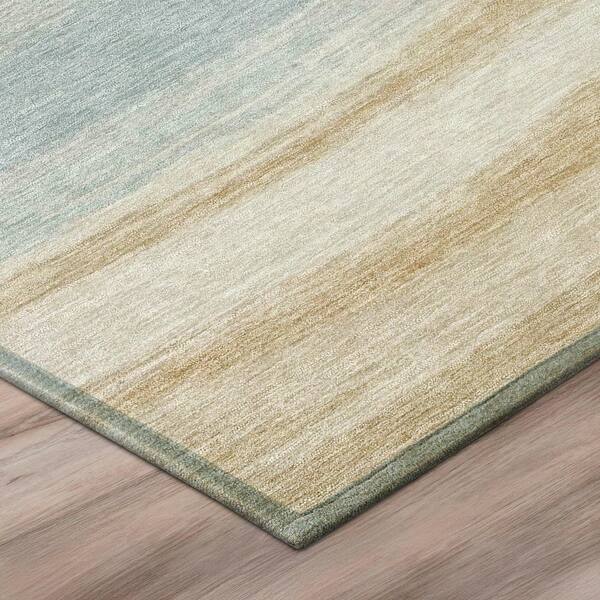 Chantille Machine Washable Indoor/Outdoor Abstract ACN2961 Spa 10 ft. x 14 ft. Area Rug