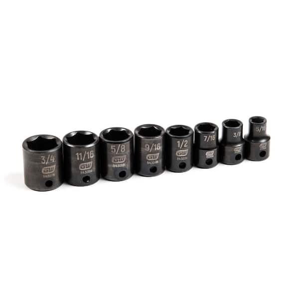 GEARWRENCH 29-Piece SAE 3/8 in., 1/2 in. Impact Socket Tray Set