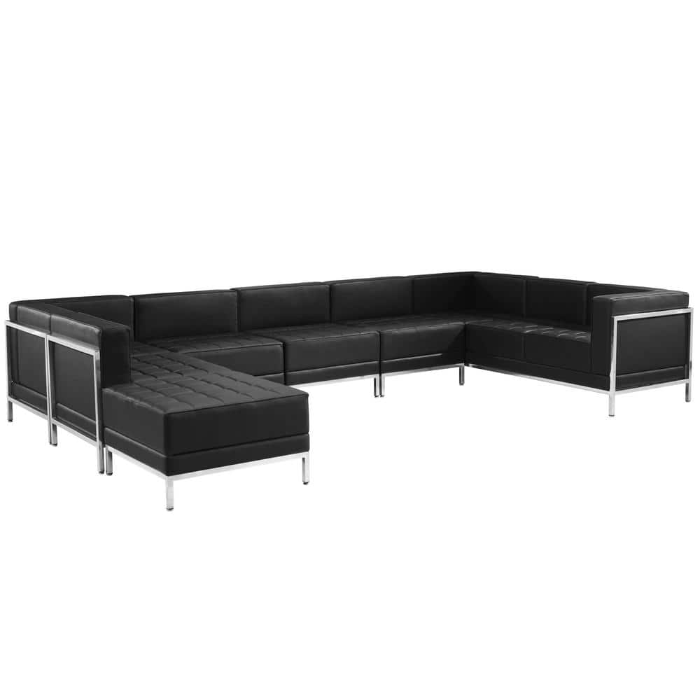 Carnegy Avenue 7Piece Black Living Room Sets CGAZB22096BLHD The