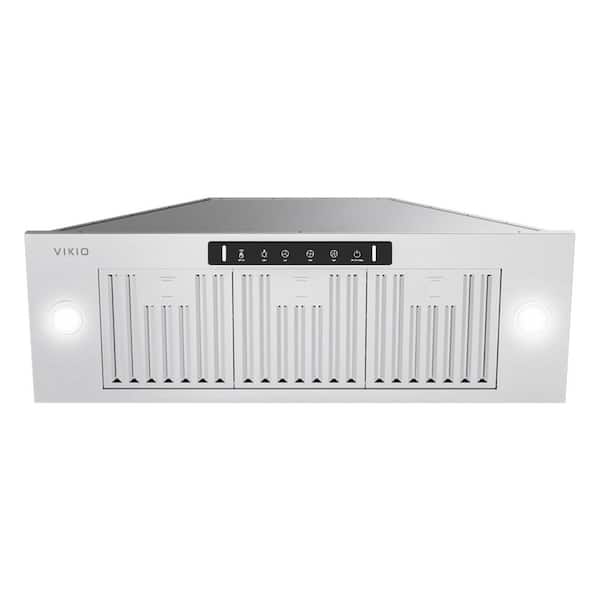36 in. 900 CFM Convertible Ducted to Ductless Insert Range Hood in Stainless Steel with 3-Speed and LED Lights
