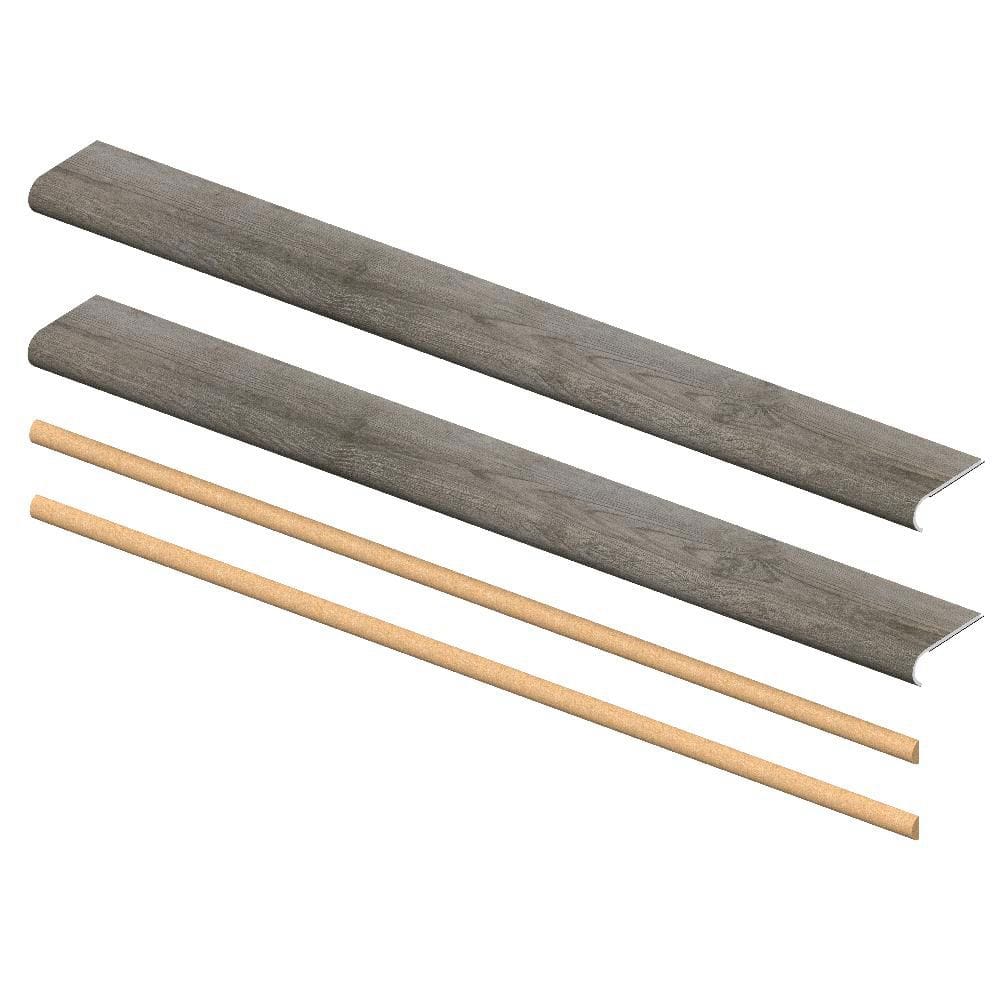 Pelican Gray 5mm x 46in x 5in Exact Match Round Nose Open Stair Return/Landing Kit (2-Pack) price history on PriceWatchPro