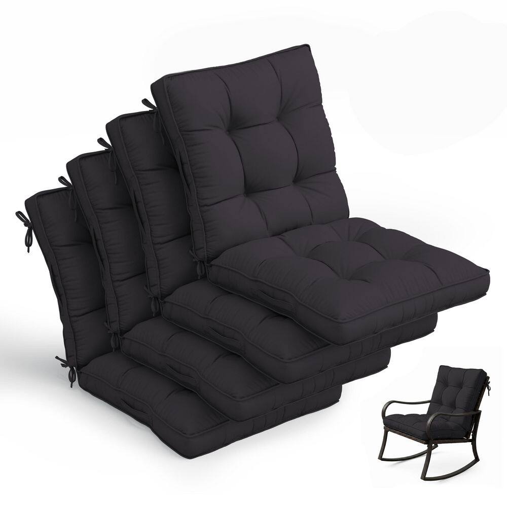 43 x 23 x 6 in. Outdoor Tufted Dining and Rocking Chair Cushion, Waterproof Replacement Seat, Grey (4-Pack) price history on PriceWatchPro