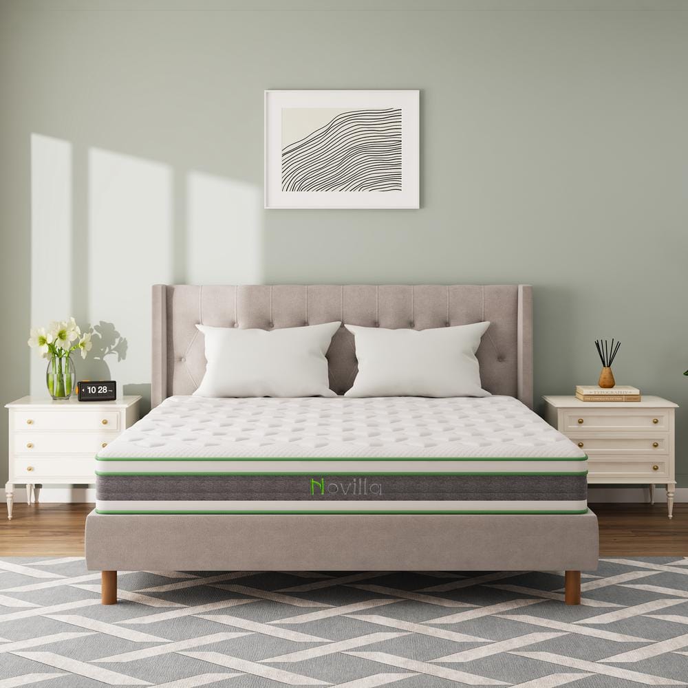 Novilla Full Medium Firm 10 In. Hybrid Mattress With Gel Memory Foam ...