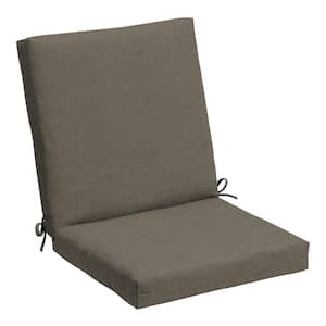 19.5 x 20 Basics Outdoor Midback Dining Chair Cushion, Mink Brown Mila