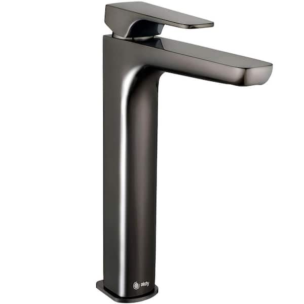AKDY Single Hole Single-Handle Vessel Bathroom Faucet in Brushed Graphite Black