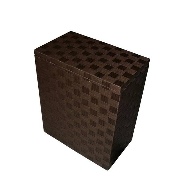 BAUM Liberty Espresso Standard Hamper in 24-Ply Natural Cord-Lined