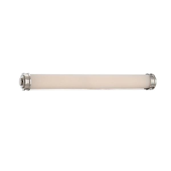 WAC Lighting Dunhill 26 in. 2700K Polished Nickel LED Vanity Light Bar and Wall Sconce