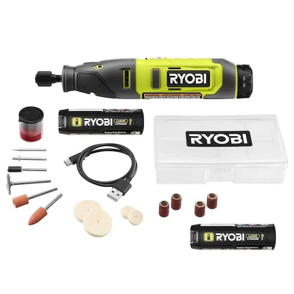 USB Lithium Rotary Tool Kit with USB Lithium 2.0 Ah Lithium Rechargeable Battery