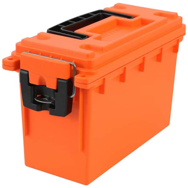 Orange Plastic Marine Lockable and Stackable Storage Box with Handle