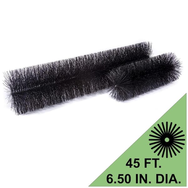 GutterBrush Commercial 7 in. - 45 ft. Pack Max-Flow Filter Brush Gutter Guard