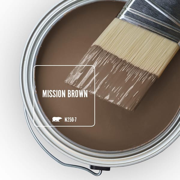 BEHR PREMIUM PLUS 1 gal. #N250-7 Mission Brown Hi-Gloss Enamel  Interior/Exterior Paint 830001 - The Home Depot