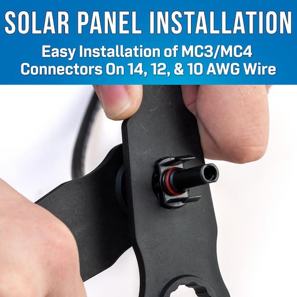 Jonard Tools Engarzadora SPC-MC4 para contactos del conector MC4 del panel  solar con el troquel que prensa incluido