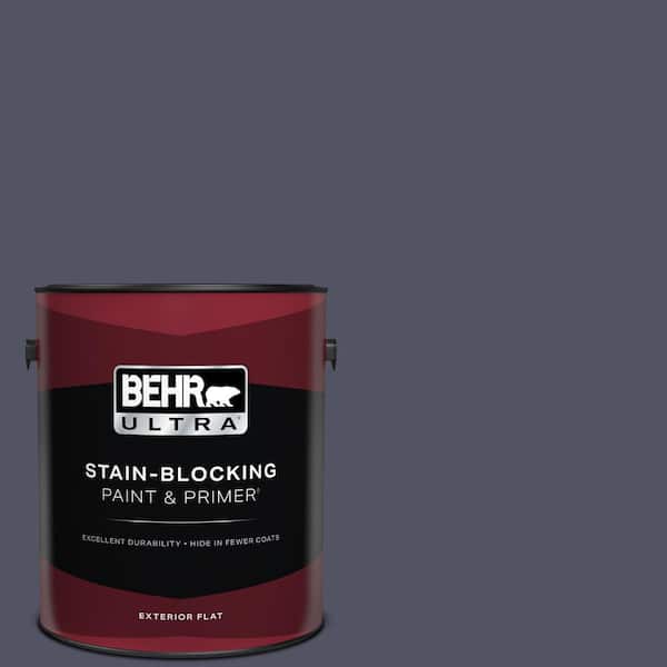 BEHR ULTRA 1 gal. #630F-7 Black Orchid Flat Exterior Paint & Primer